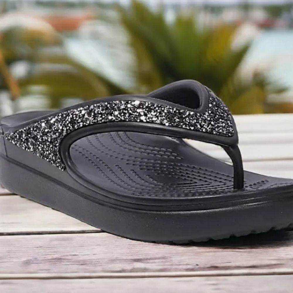 Crocs Sloane Glitter Platform Flip-Flop‎ Sandal